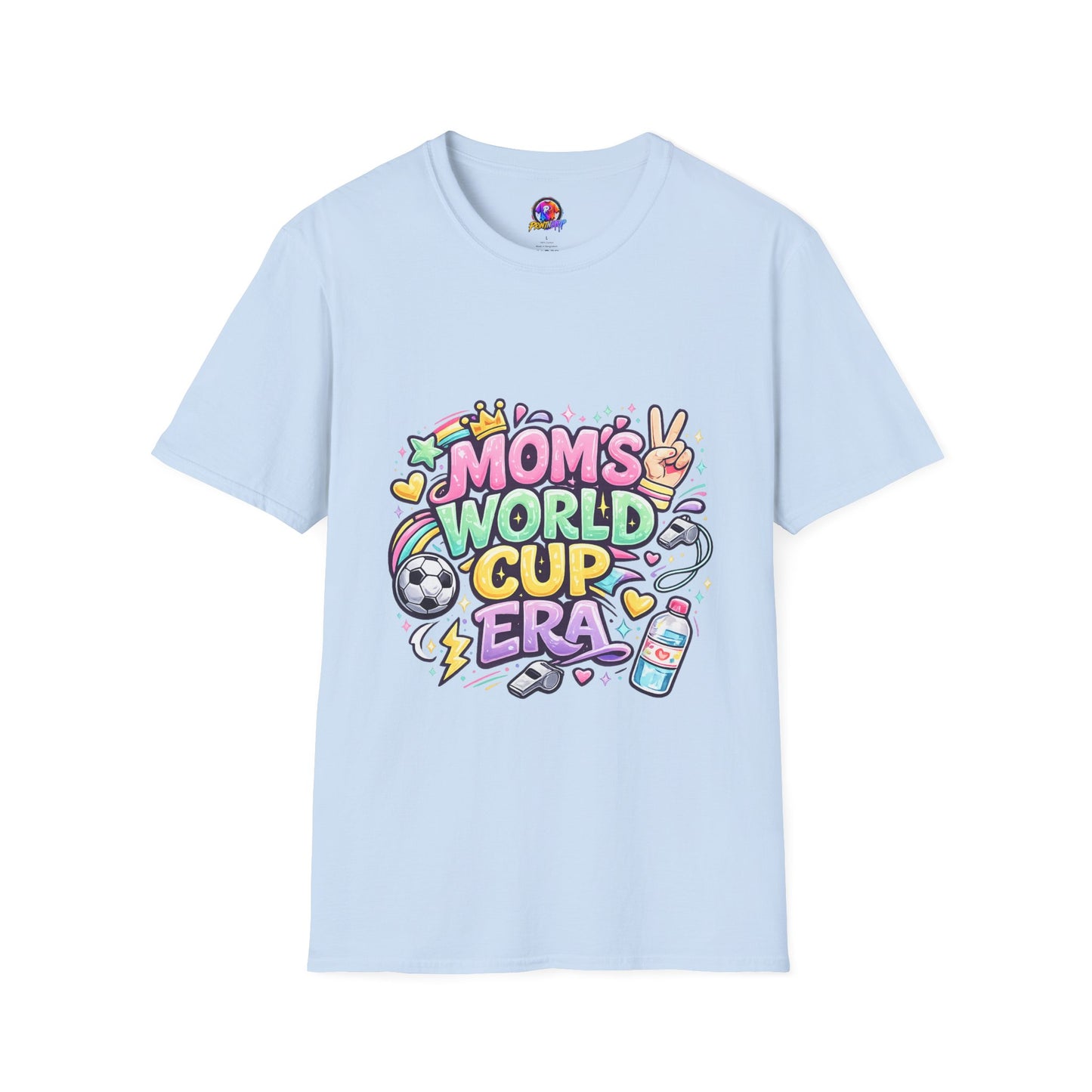 Girls Kids Mom's World Cup Era T‑Shirt — Playful Soccer Mom Tee