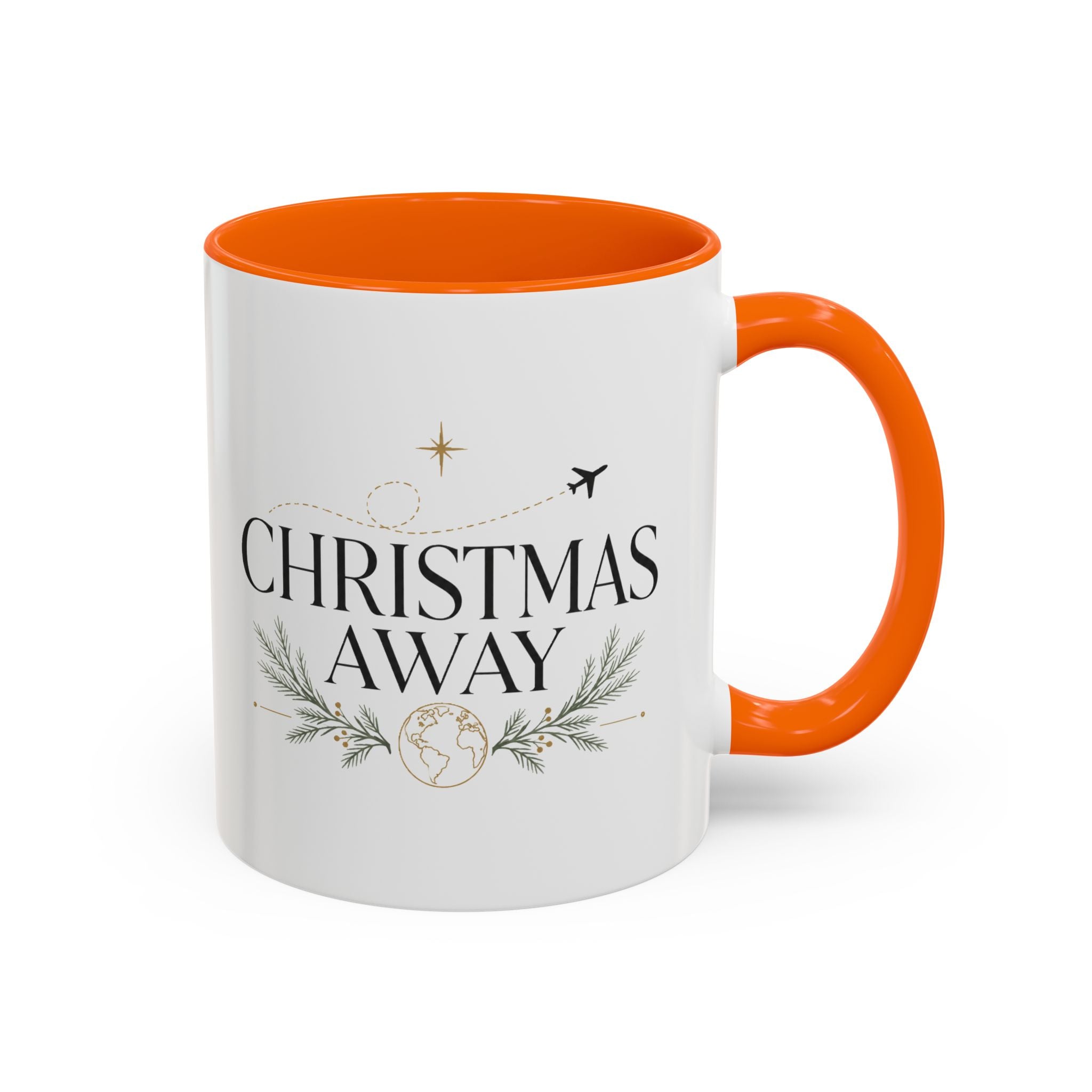 Christmas Away Accent Coffee Mug — Holiday Travel Coffee Cup