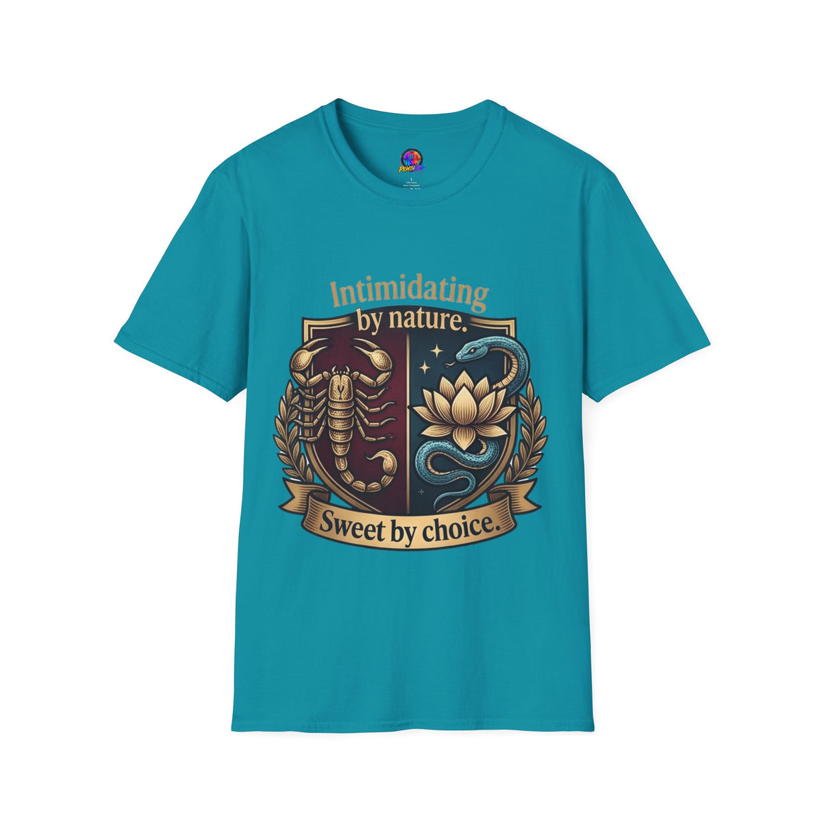 Intimidating by Nature T-Shirt — Scorpion & Snake Badge Design
