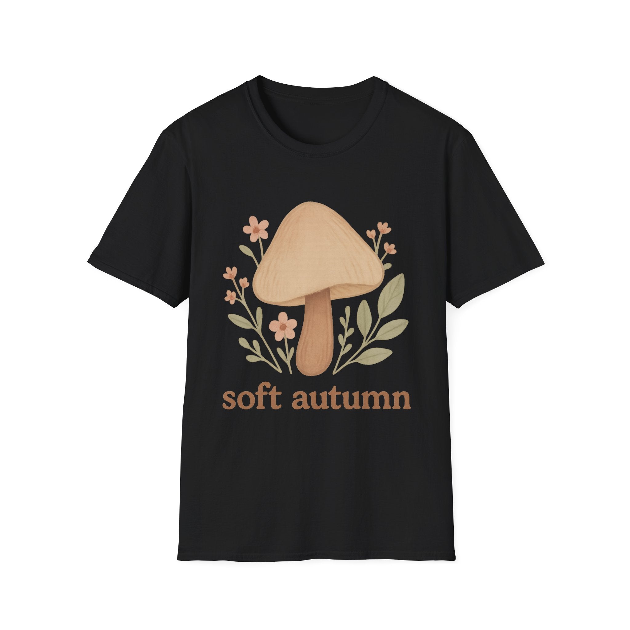 Mushroom Graphic T-Shirt — 'soft autumn' Cozy Nature Tee - Trending Now - September 2026