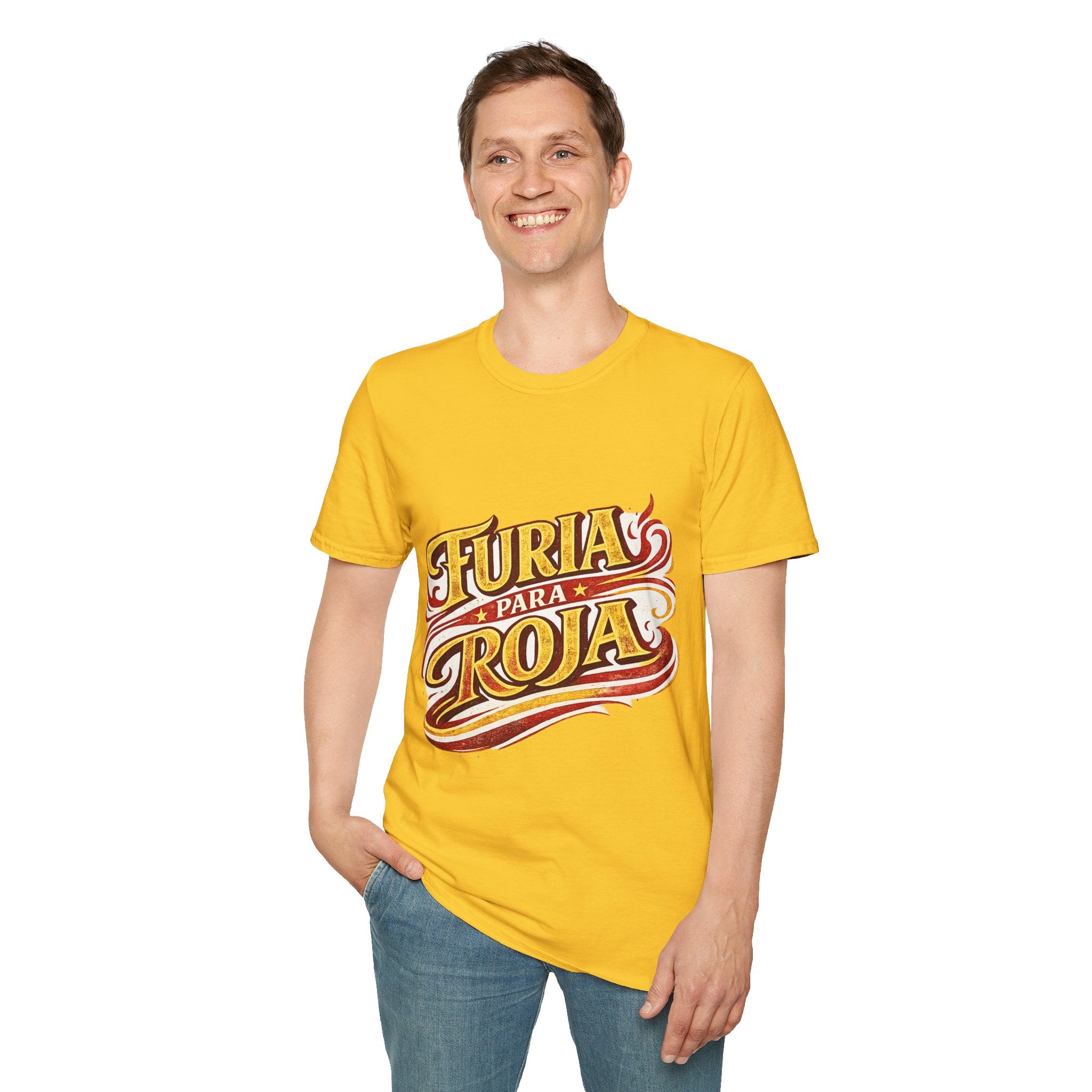 Spain Furia Para Roja T-Shirt — Vintage Flame Spanish Pride Soccer Tee