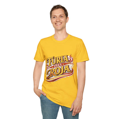Spain Furia Para Roja T-Shirt — Vintage Flame Spanish Pride Soccer Tee