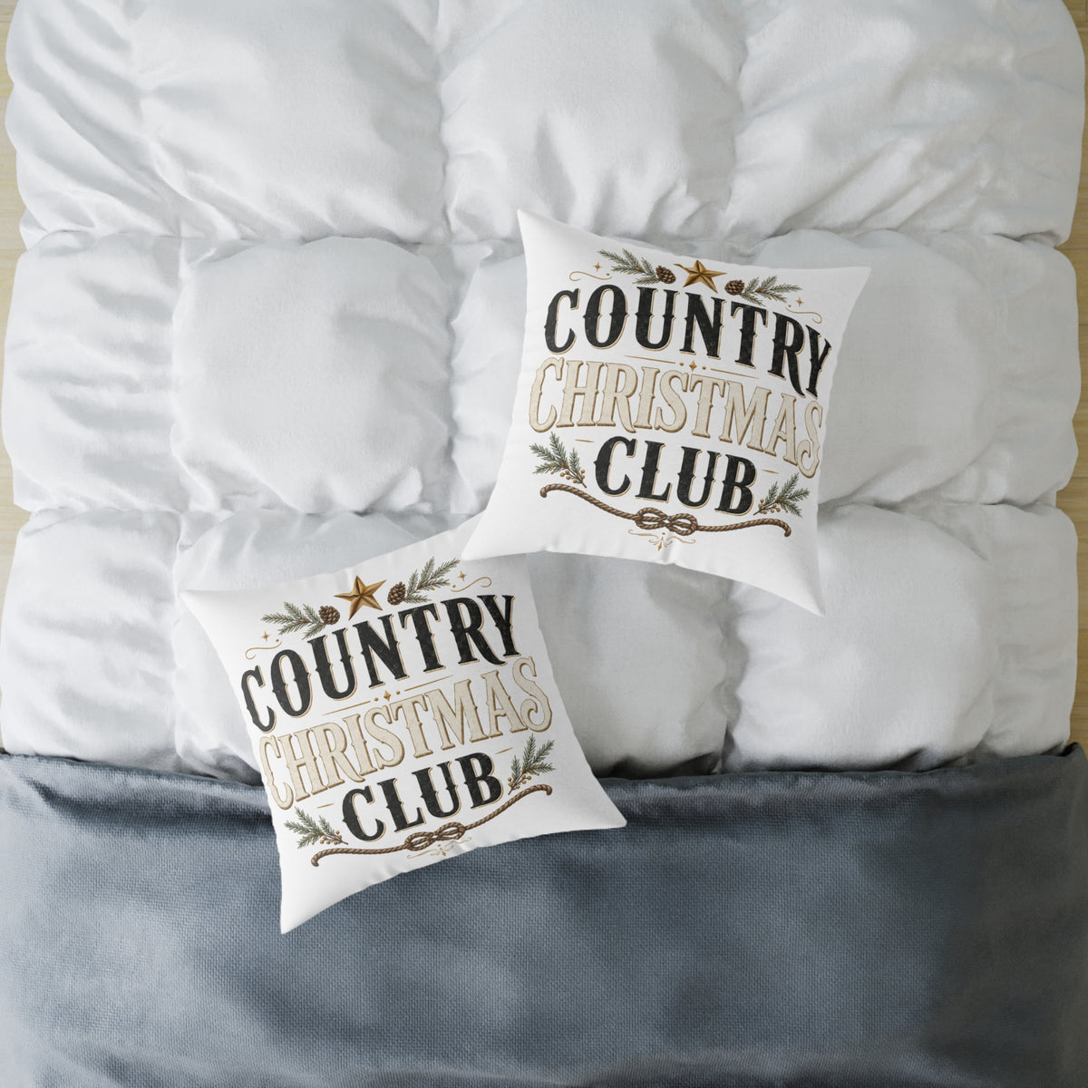Country Christmas Club Pillow