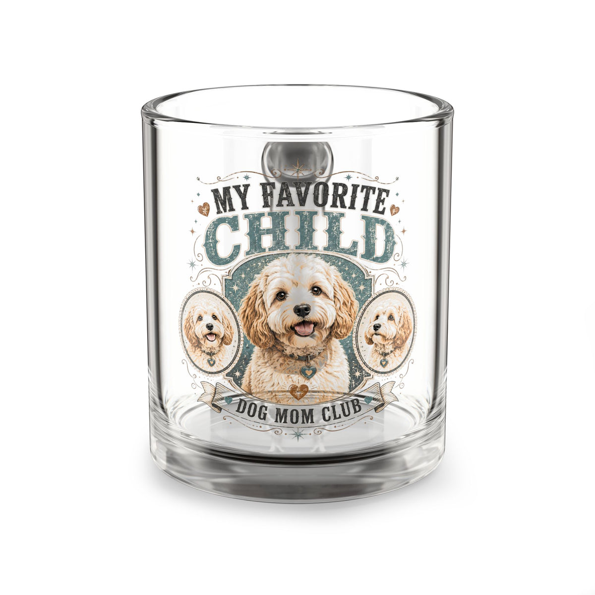 Milo Bailey Dog Dad Mom  Glass Mug 10 oz Glass Mug — "My Favorite Child" Dog Mom Club 10oz