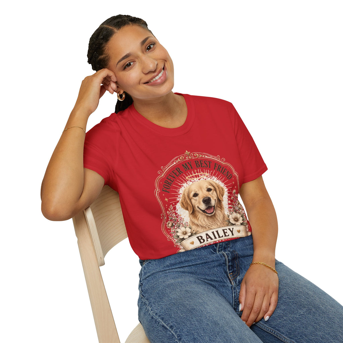 Forever My Best Friend Memorial Dog T-Shirt — Personalized Pet Tribute Tee
