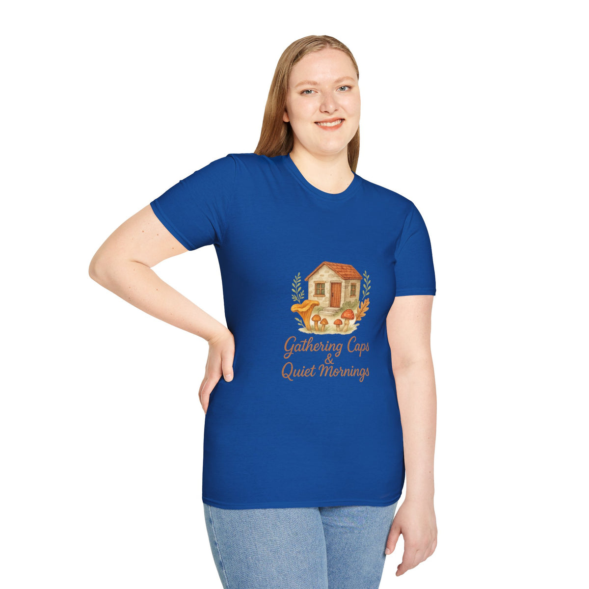 Cozy Cottage Graphic T-Shirt — 'Gathering Days, Quiet Mornings' - Trending Now - October 2026