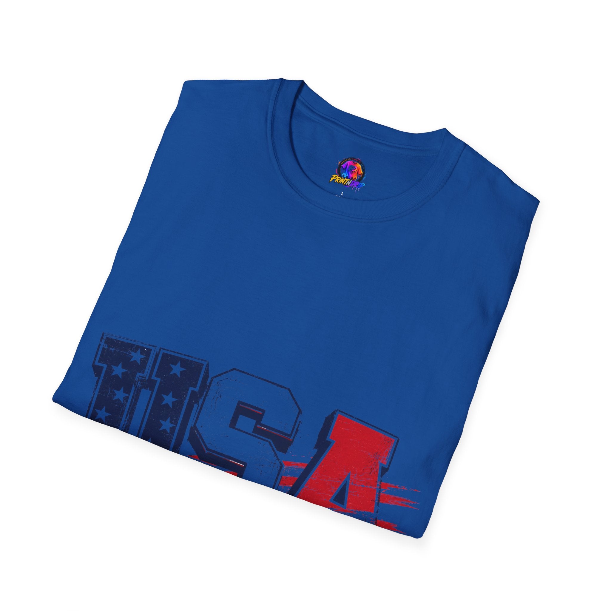 USA Flag Graphic T-Shirt — Patriotic Red White & Blue Tee