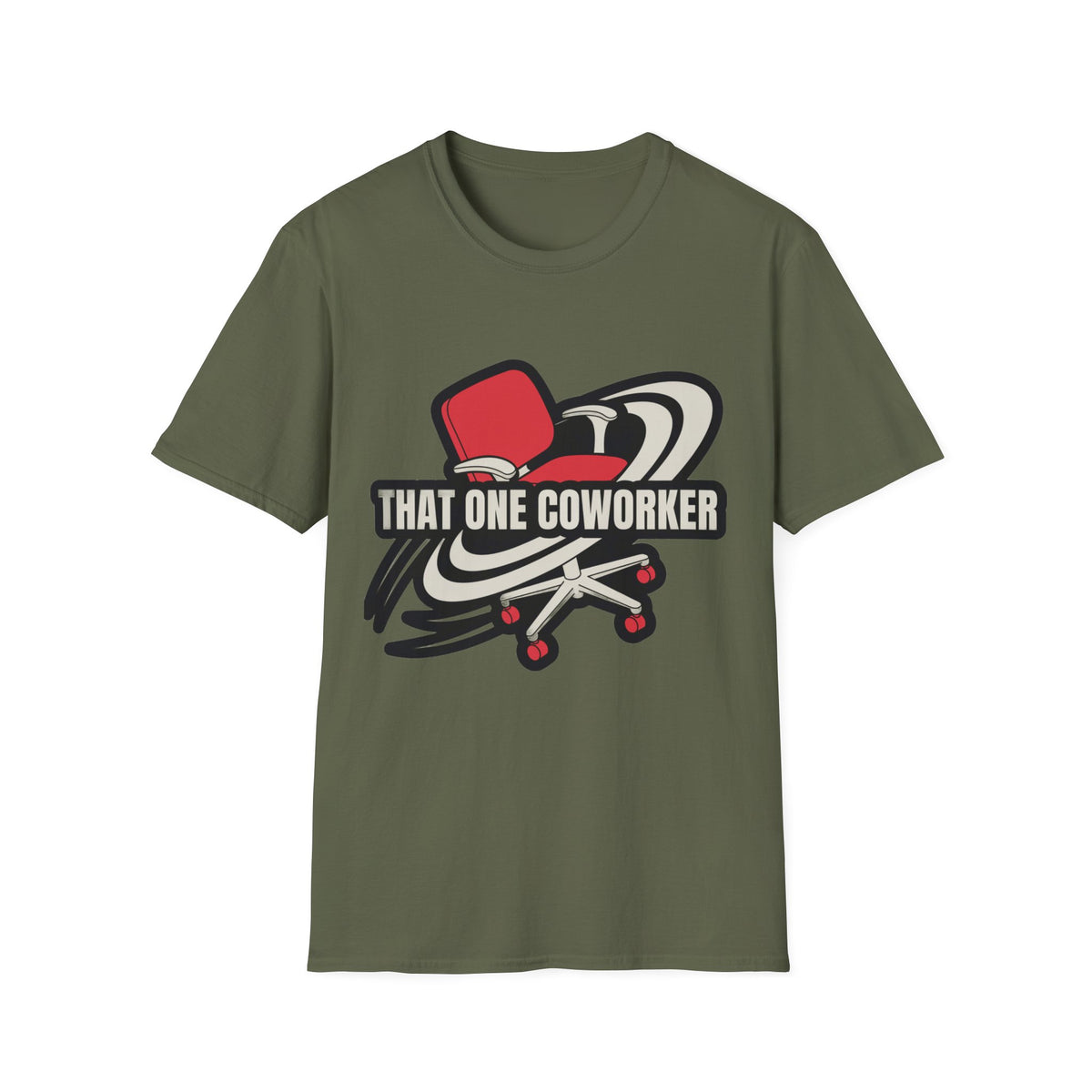 "That One Coworker" Graphic T-Shirt – Funny Office Chair Skateboard Tee - Trending Now - August 2026