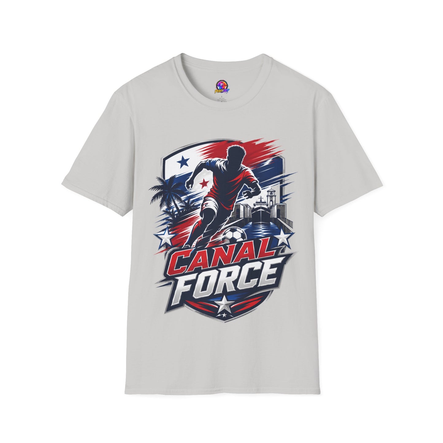 Canal Force Soccer T-Shirt - Patriotic Player Graphic Tee - Panama Shirt