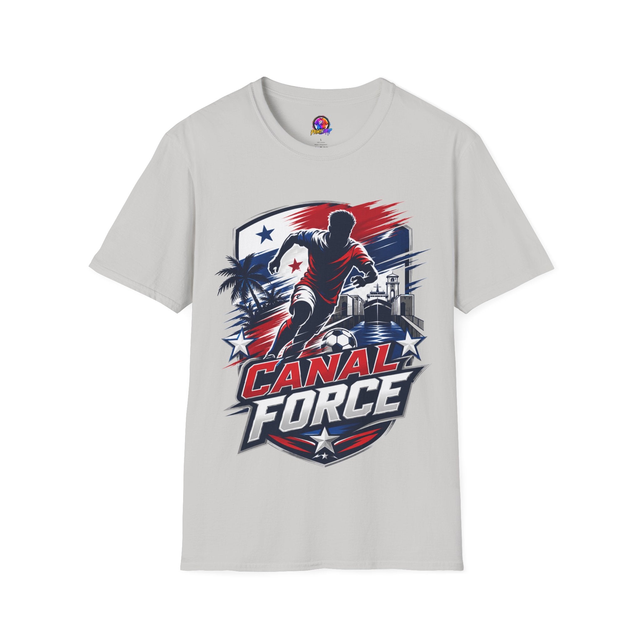 Canal Force Soccer T-Shirt - Patriotic Player Graphic Tee - Panama Shirt