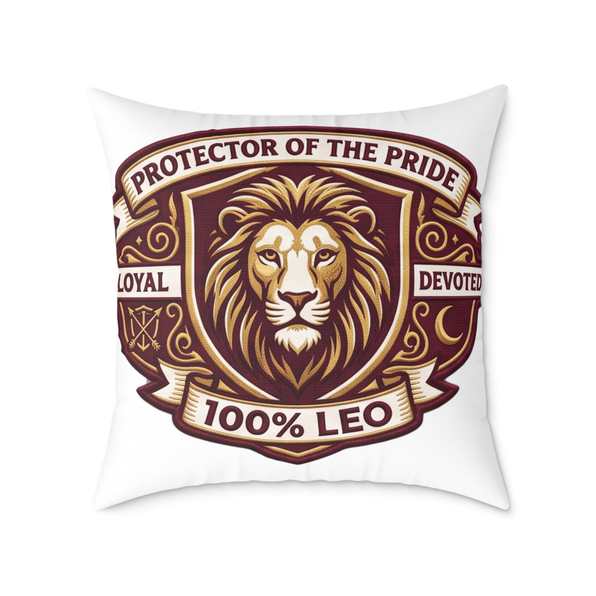 Leo Zodiac Protector Of The Pride Square Poly Canvas Pillow