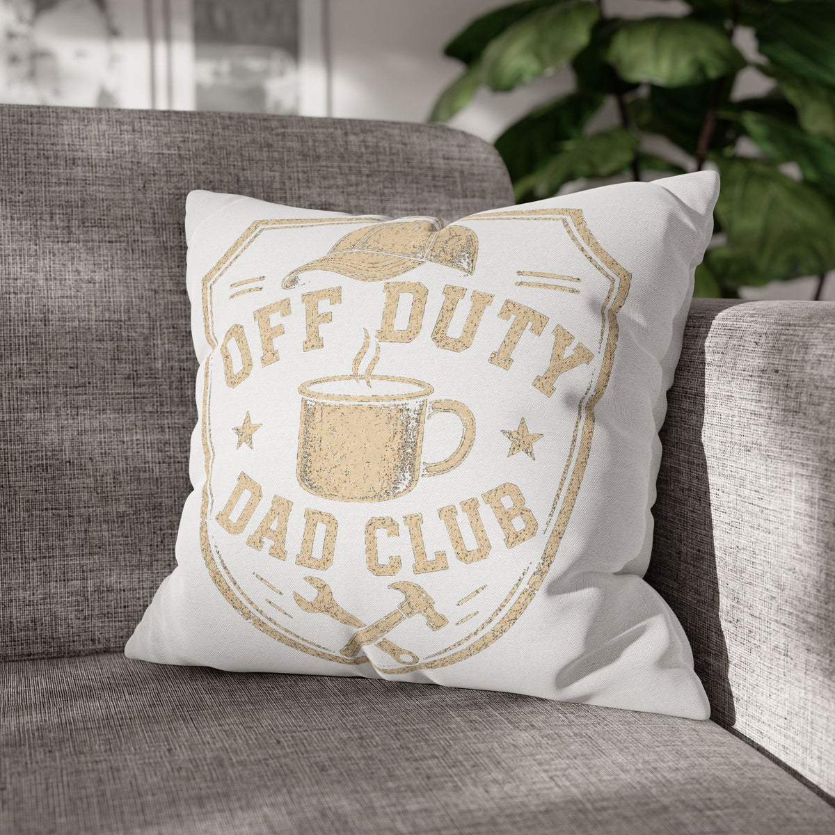 Off Duty Dad Club Decorative Pillowcase