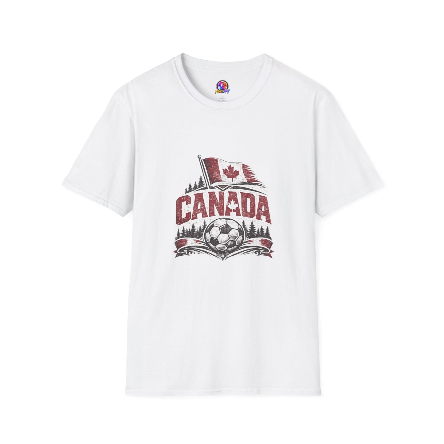 Canada Soccer T-Shirt – Vintage Maple Leaf Flag & Crest