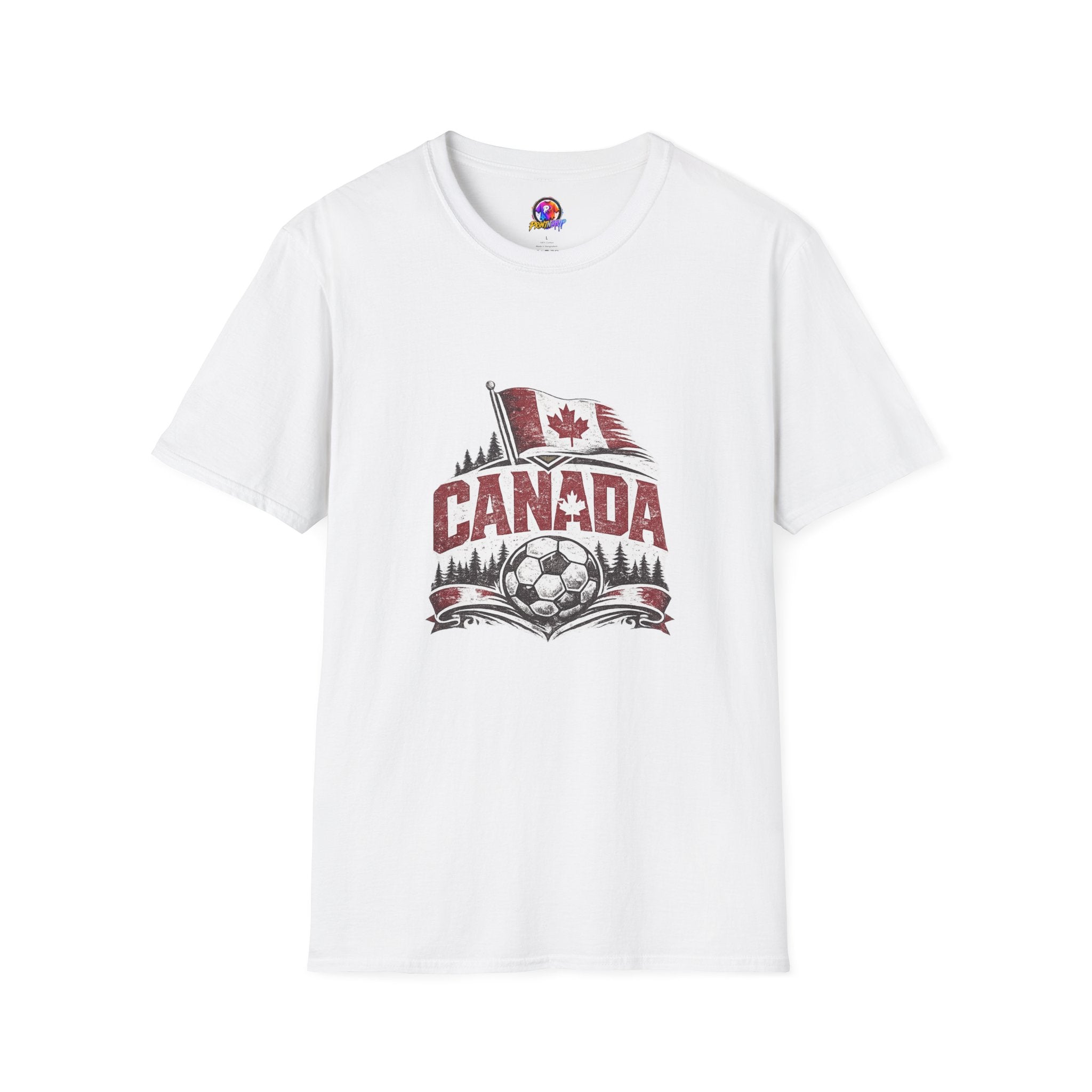 Canada Soccer T-Shirt – Vintage Maple Leaf Flag & Crest