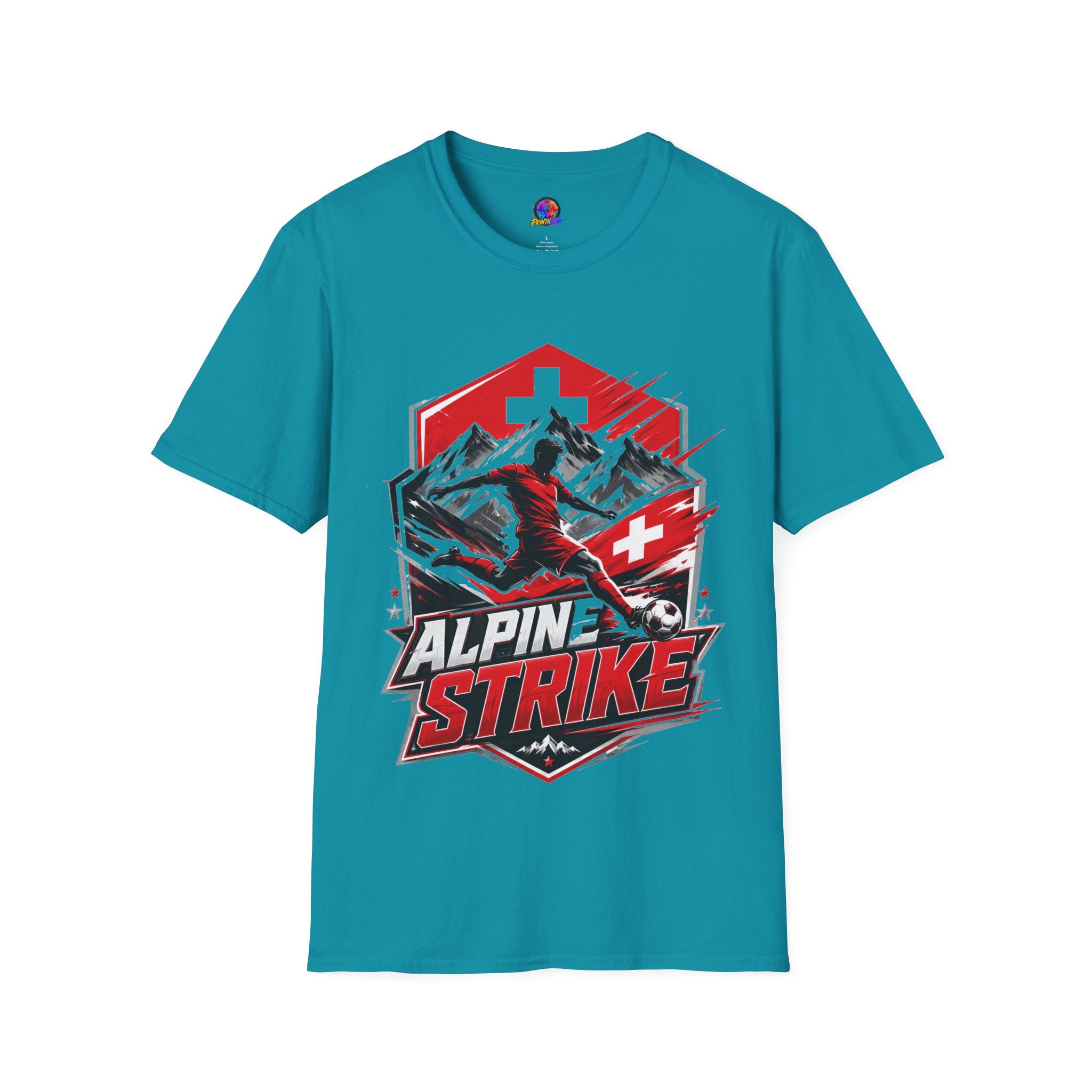 Switzerland Alpine Strike T‑Shirt – Swiss Mountain Ski & Snowboard Graphic