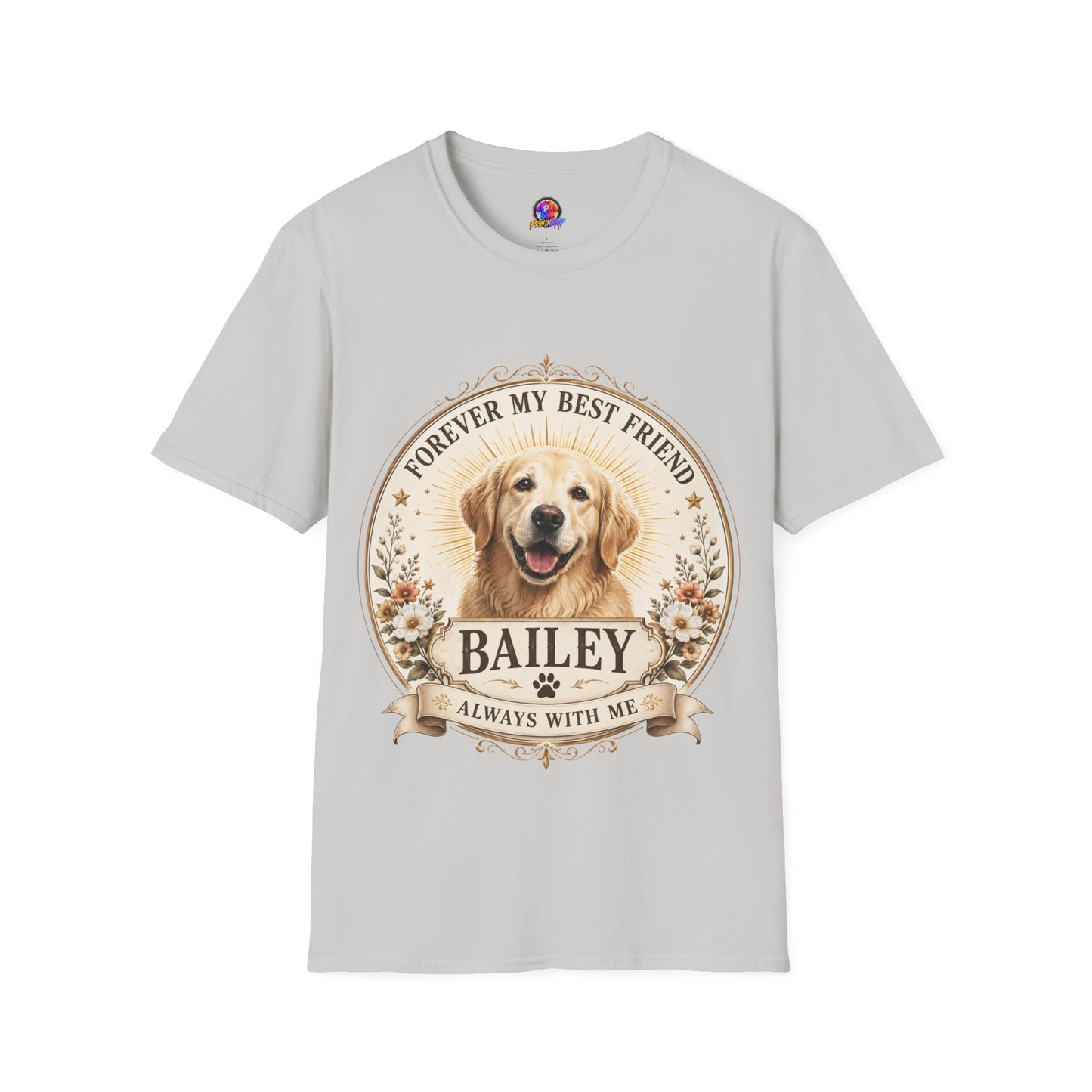 Dog Lover T-Shirt — “Forever My Best Friend” Personalized Golden Retriever Tee