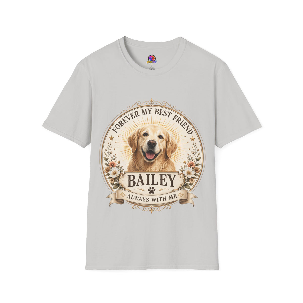 Dog Lover T-Shirt — “Forever My Best Friend” Personalized Golden Retriever Tee