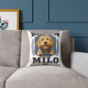 Dog Pillow  Milo Bailey Dog Dad Mom — "Best in Show Milo" Personalized Pet Portrait Throw Pillow