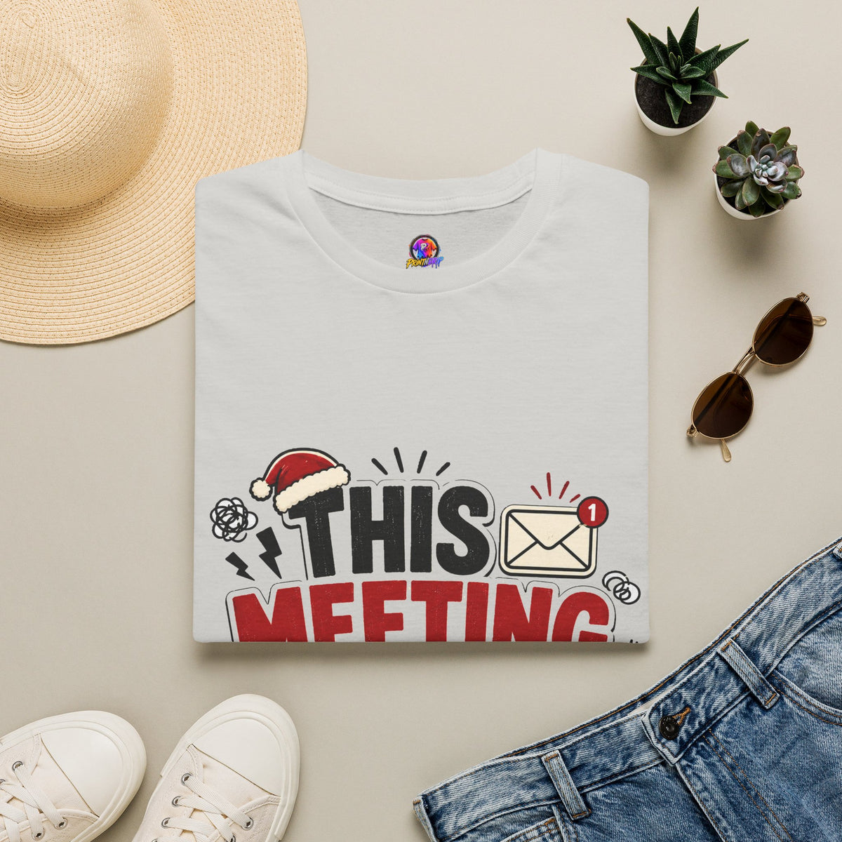 T-Shirt — "This Meeting Could Be Cocoa" Christmas Holiday Graphic Tee