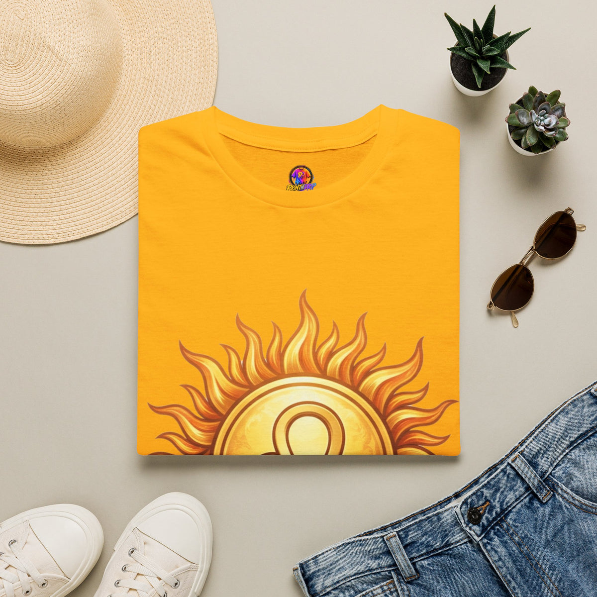 Leo Sun T‑Shirt — Zodiac Sunburst Graphic Tee