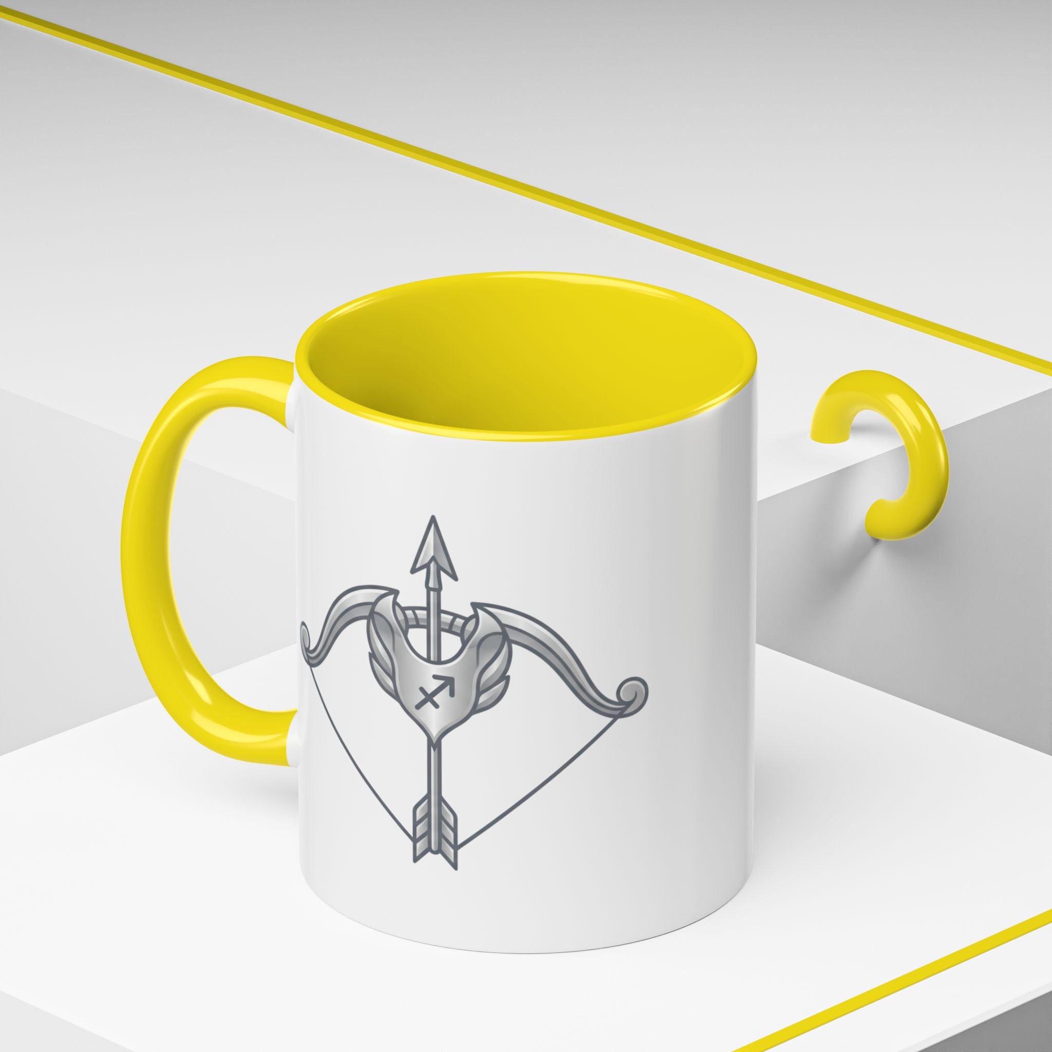 Sagittarius Bow & Arrow Accent Coffee Mug – Zodiac Sagittarius Astrology Gift