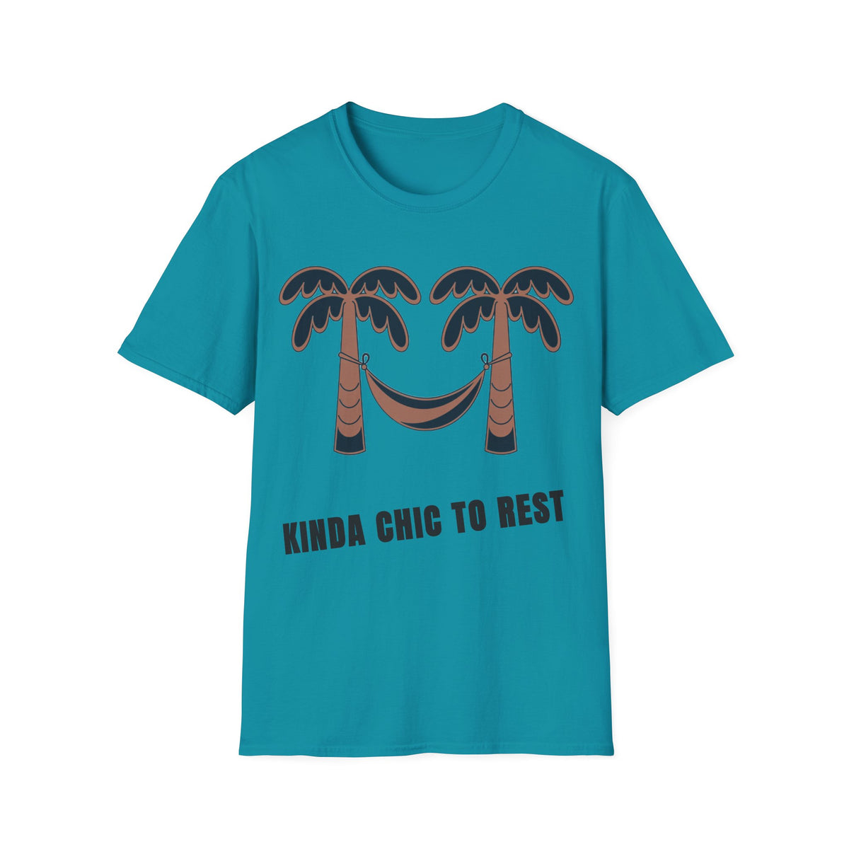 Palm Trees & Hammock T-Shirt — "Kinda Chic to Rest" Tropical Relaxed Tee - Trending Now - September 2026