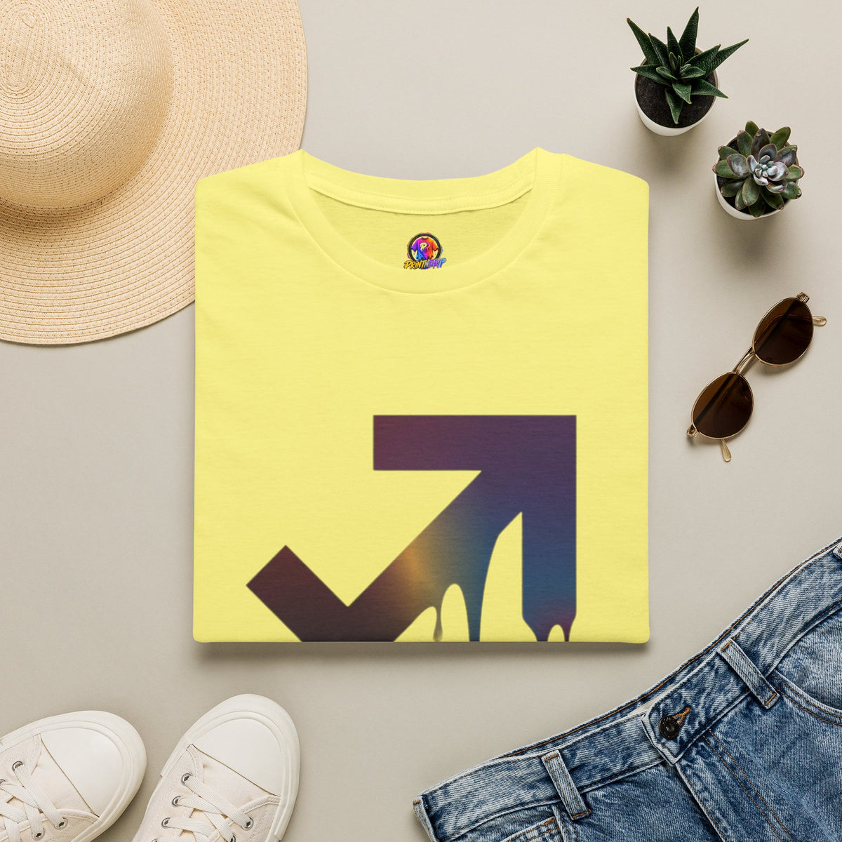 Sagittarius Drip T-Shirt — Gradient Astrological Arrow Tee