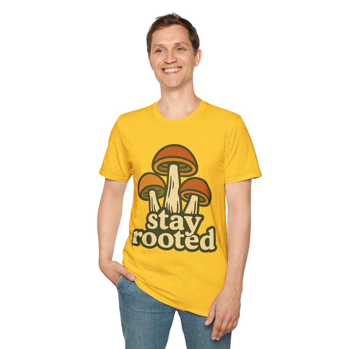 Mushroom "Stay Rooted" T-Shirt - Trending Now - September 2026