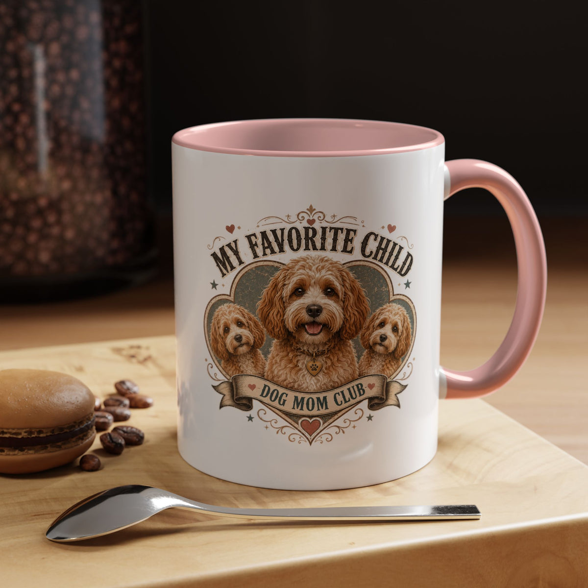 Milo Bailey Dog Dad Mom Dog Mom Club Coffee Mug — “My Favorite Child” Cute Labradoodle Gift