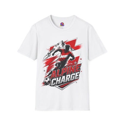 Austria  Alpine Charge Soccer T-Shirt — Mountain Football Graphic Tee -