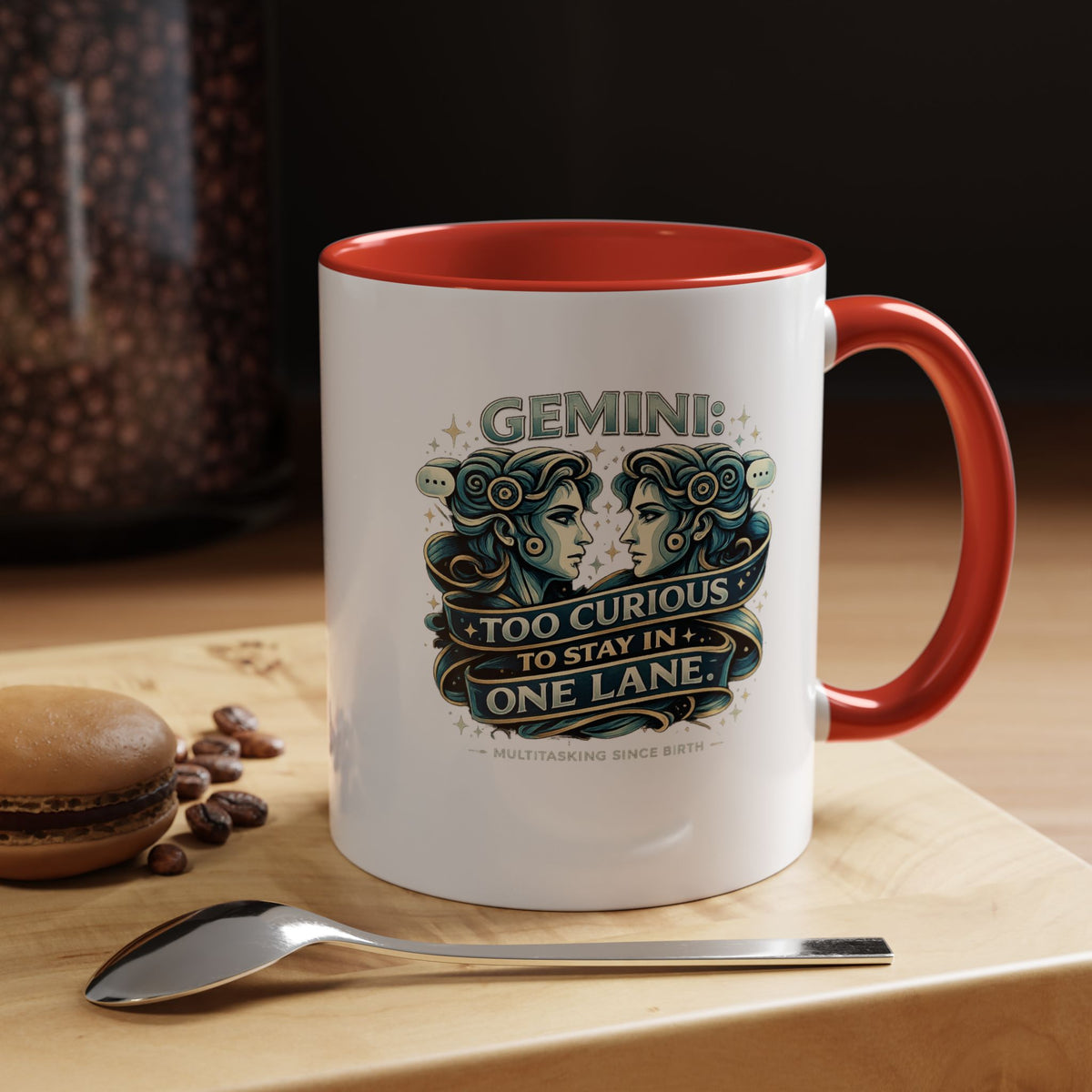 Zodiac Gemini Accent Coffee Mug