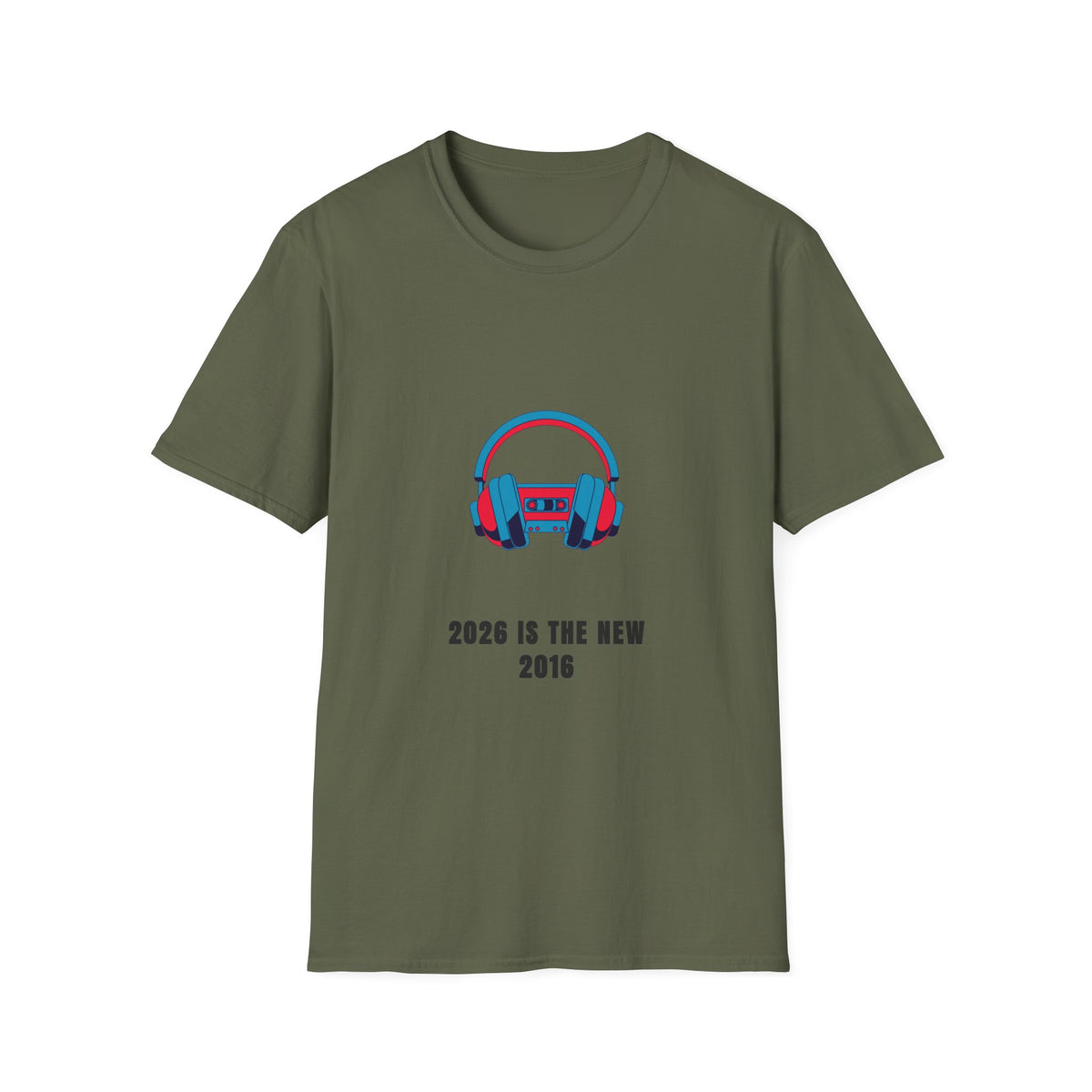 Headphones Graphic T-Shirt — '2023 Is The New 2016' Retro Audio Tee - Trending Now - September 2026