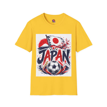 Japan Soccer T-Shirt — Japanese Flag & Cherry Blossom Football Graphic