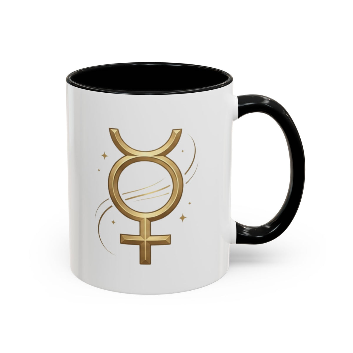 Virgo Zodiac Mercury Mug — Gold Zodiac Astrology Coffee Cup