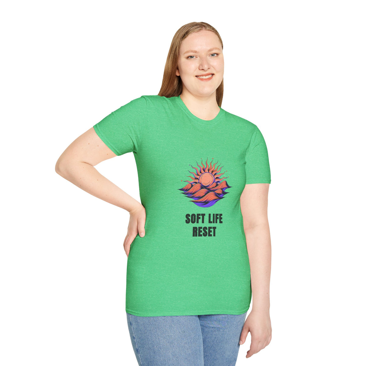 Soft Life Reset T-Shirt — Sun & Waves Graphic Tee - Trending Now - August 2026
