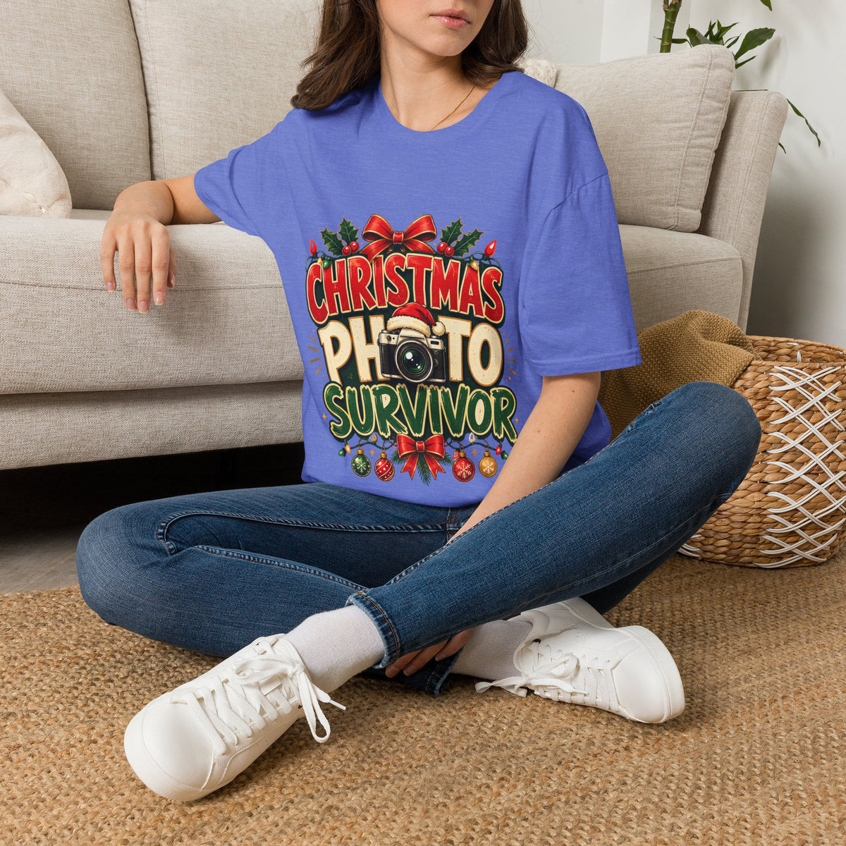 Christmas Photo Survivor T-Shirt — Funny Holiday Graphic Tee