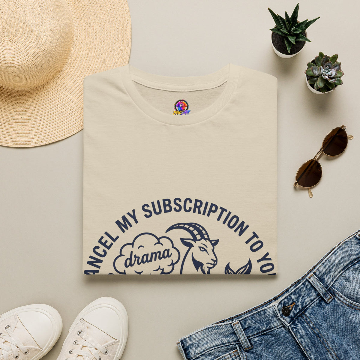Capricorn Zodiac Tee — "Cancel My Subscription to Your Drama" Horoscope Shirt