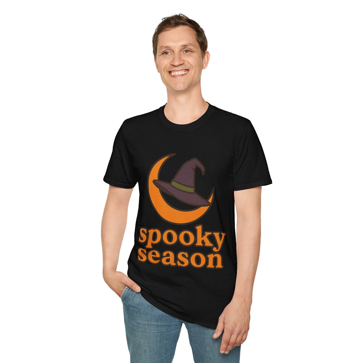 Spooky Season T-Shirt — Witch Hat & Moon Halloween Tee - Trending Now - August 2026