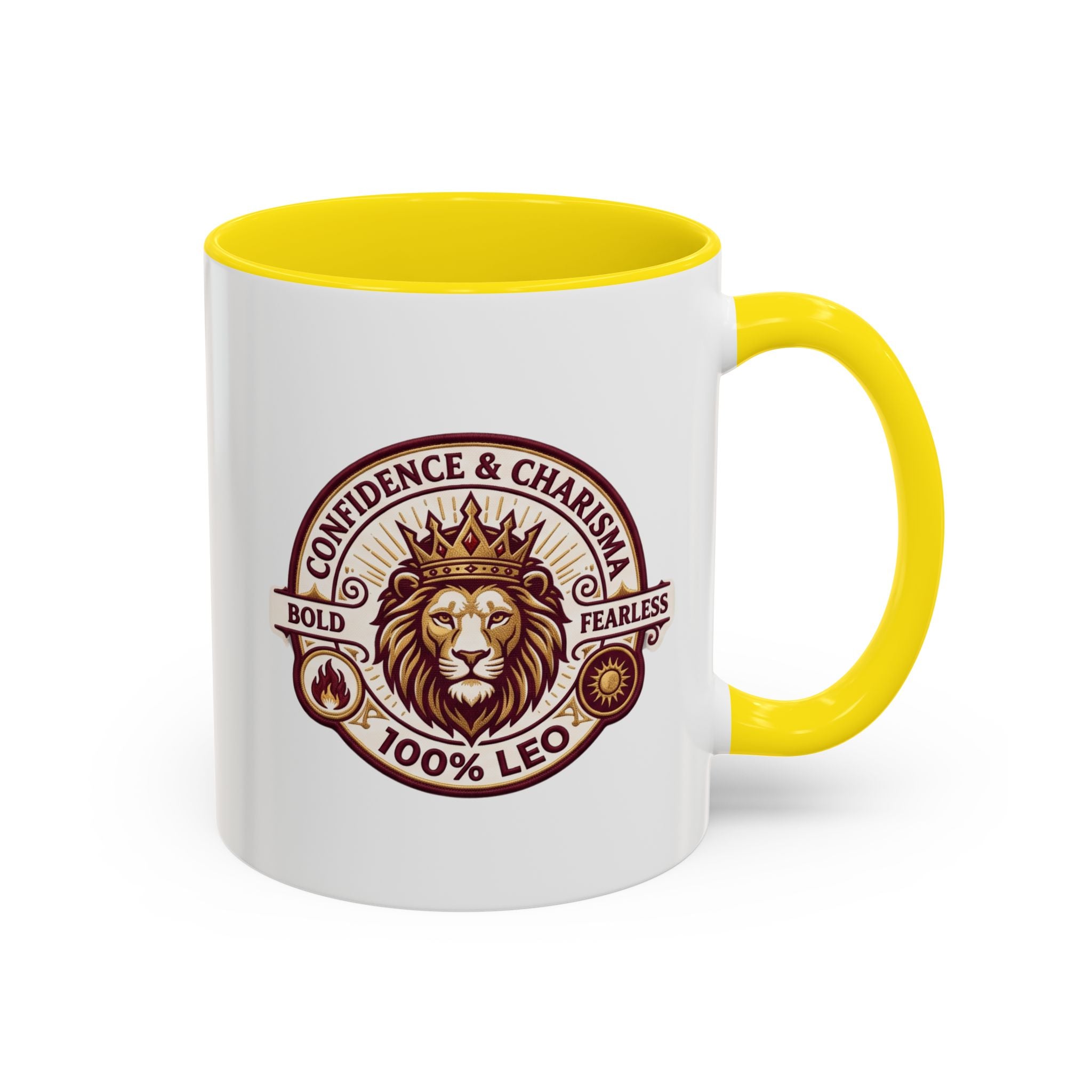 Leo Zodiac Coffee Mug — '100% Leo' Lion Design, Confidence & Charisma Gift
