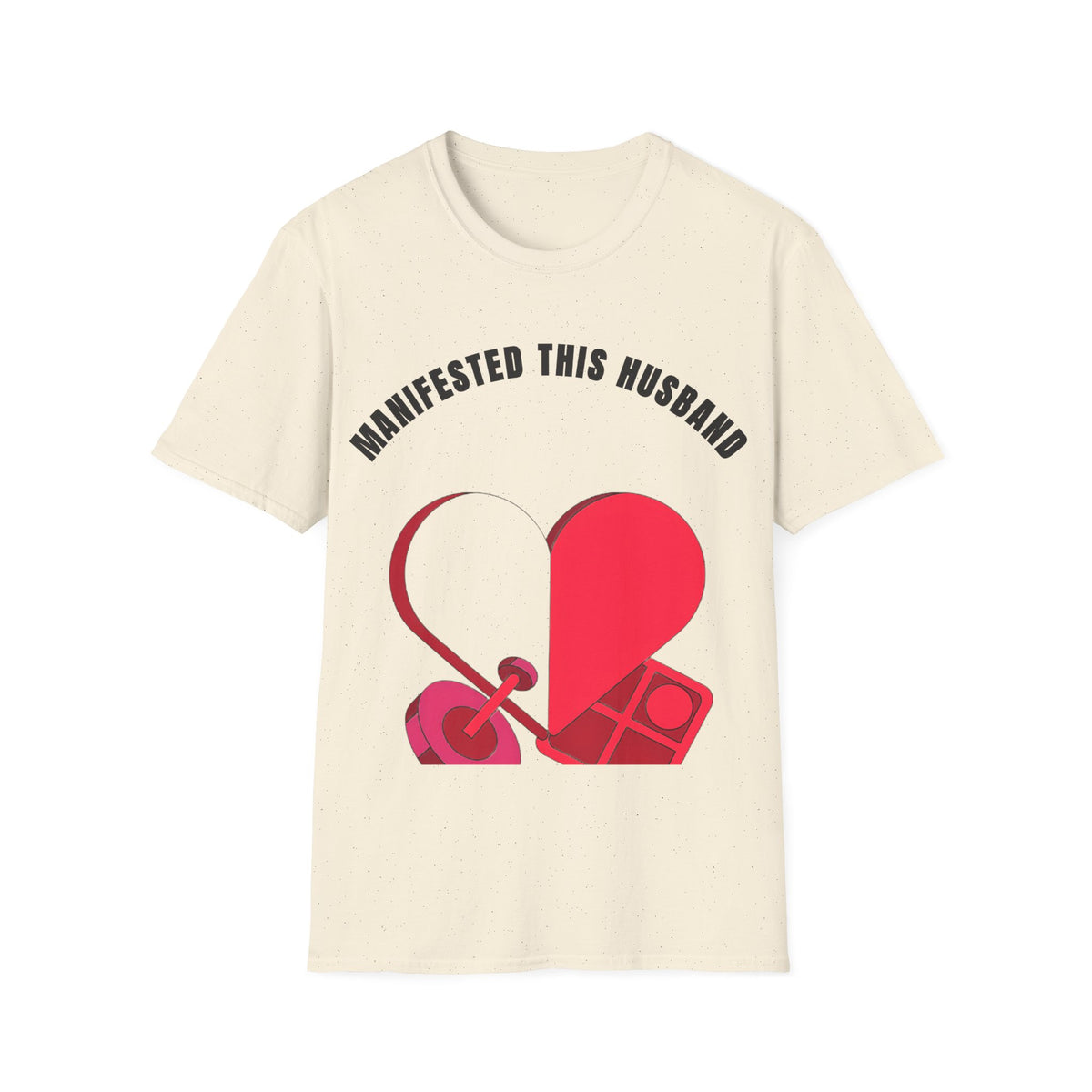 T-Shirt — "Manifested This Husband" Heart Graphic - Trending Now - September 2026