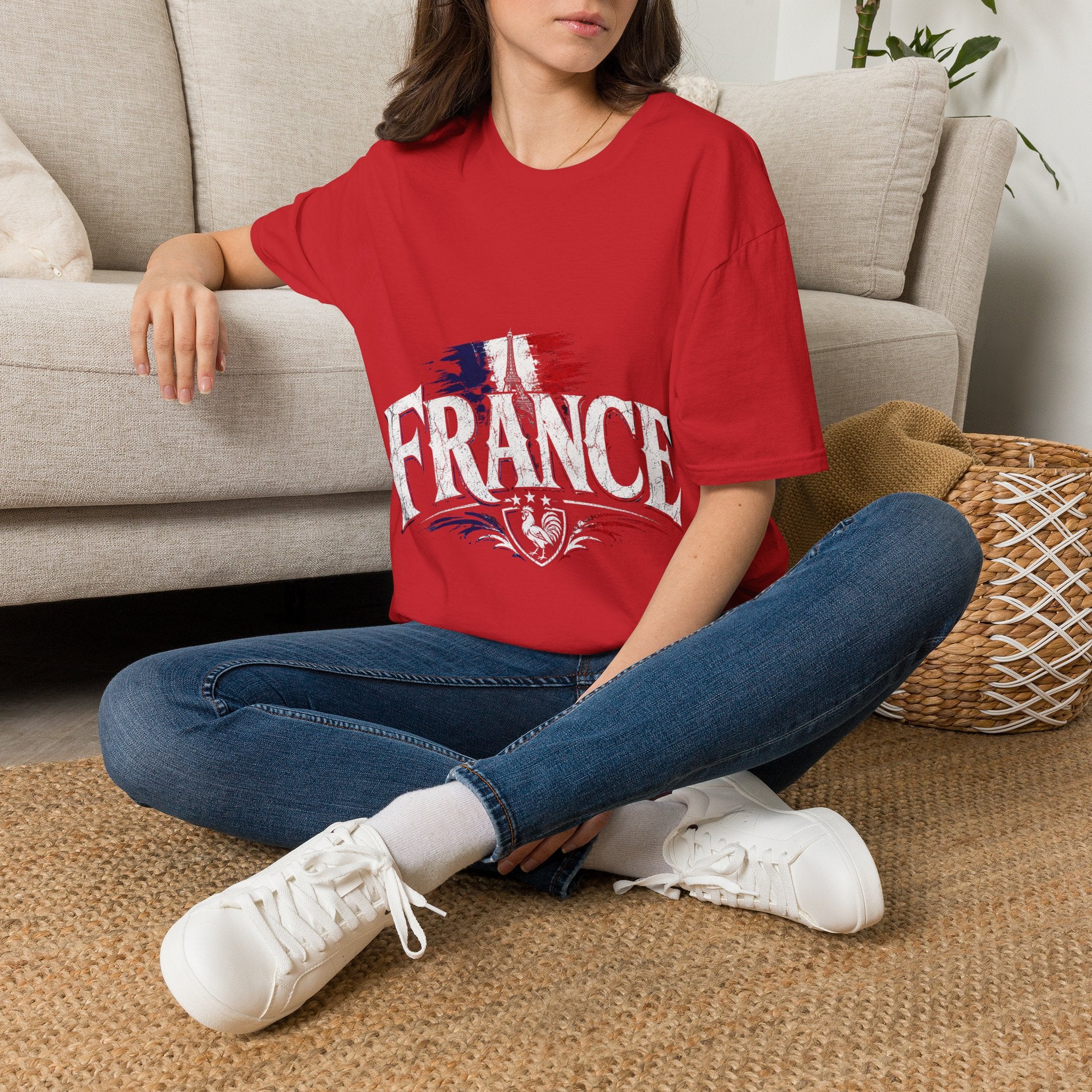 France Flag T-Shirt — Vintage Eiffel Tower French Pride Tee