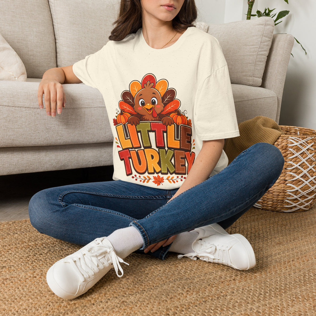 Thanksgiving T-Shirt Little Turkey T‑Shirt – Cute Thanksgiving Kids & Family Tee