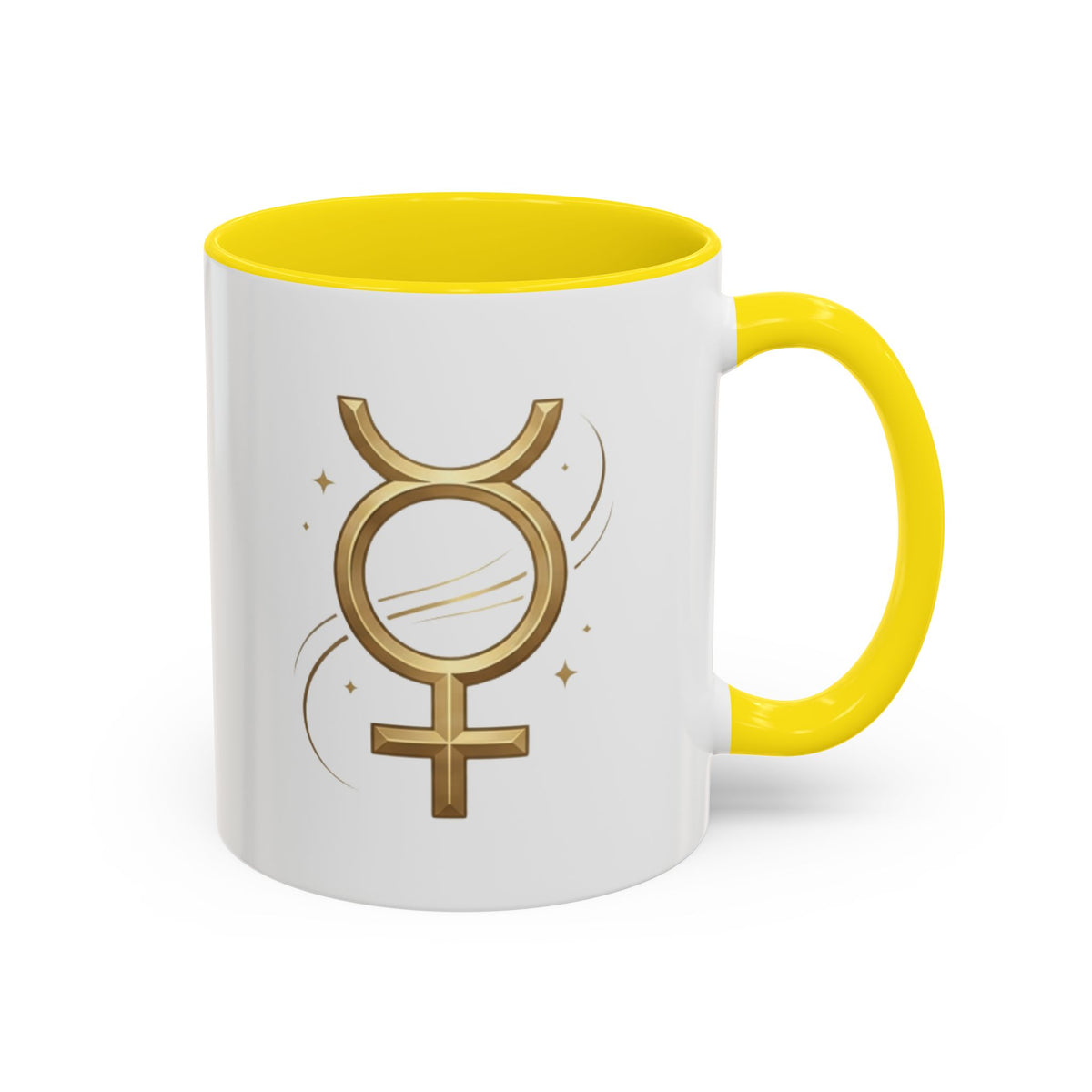 Virgo Zodiac Mercury Mug — Gold Zodiac Astrology Coffee Cup