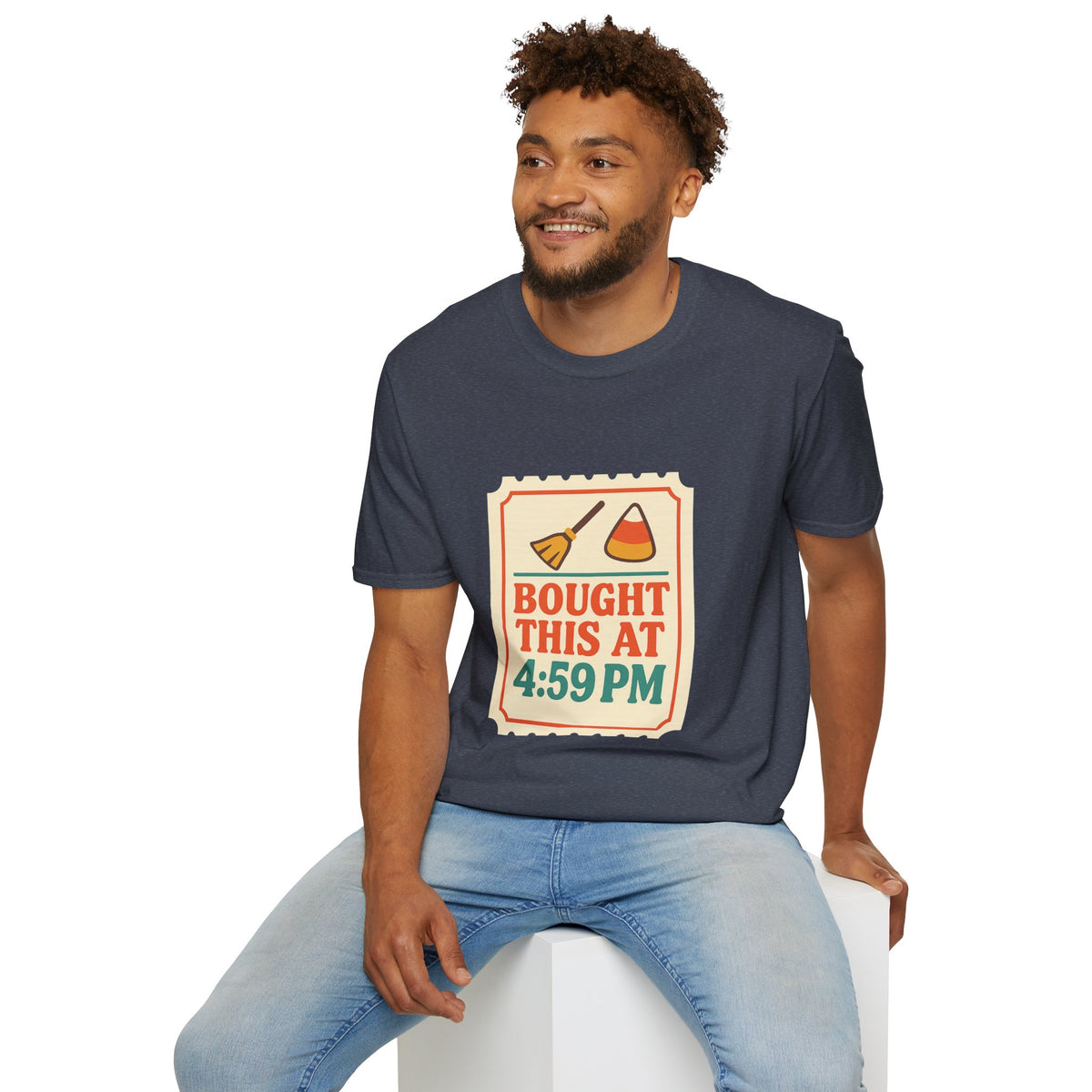 T-Shirt — "Bought This At 4:59 PM" Retro Grocery Sticker Design - Trending Now - October 2026