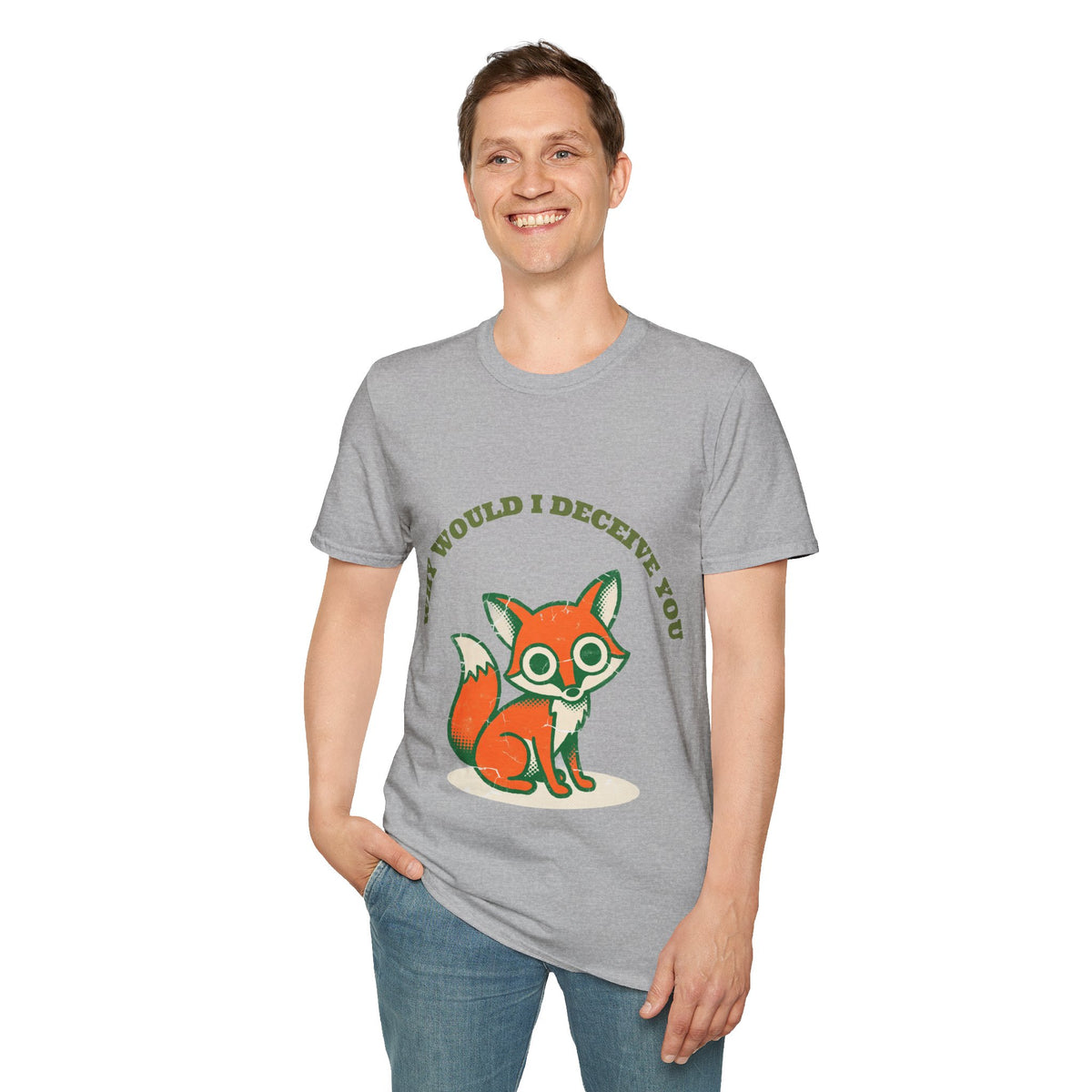 "Why Would I Deceive You" Cute Sly Fox Graphic Tee - Funny Sarcastic Animal White T-Shirt - Trending Now - September 2026