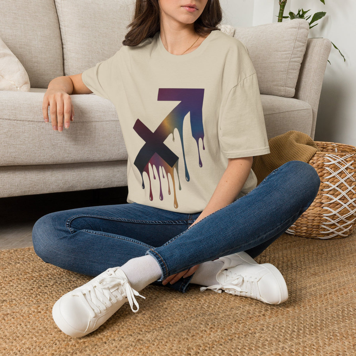 Sagittarius Drip T-Shirt — Gradient Astrological Arrow Tee