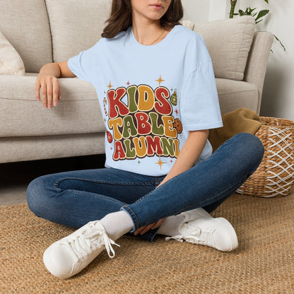Kids Table Alumni T-Shirt — Retro Holiday Family Dinner Tee