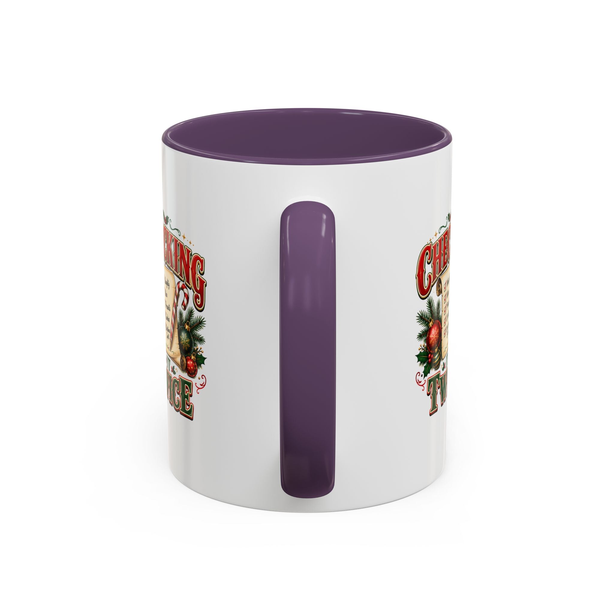 Checking It Twice Christmas Coffee Mug — Holiday Checklist Design