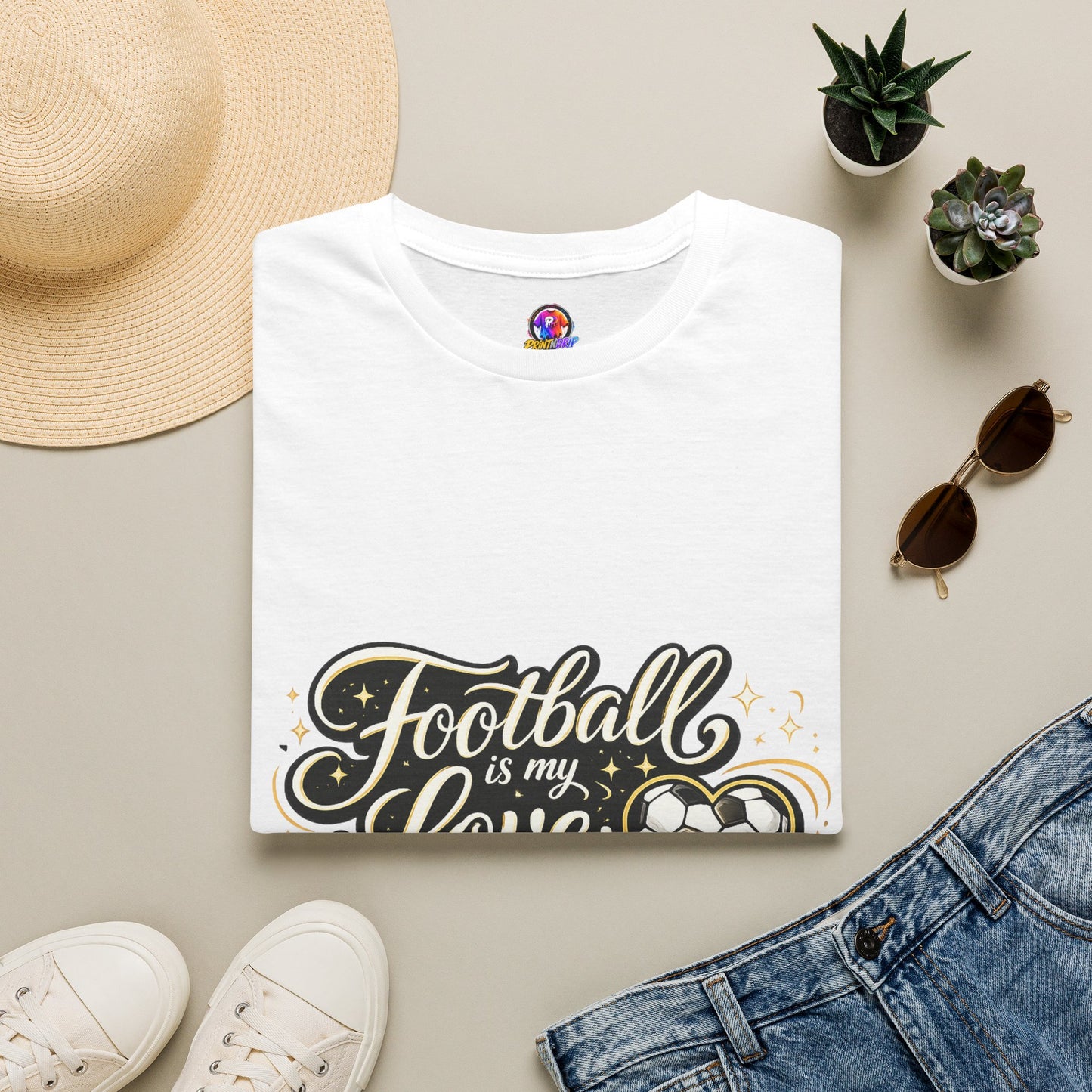 Women's/Unisex Soccer Fan Shirt Football Is My Love Language Tee —