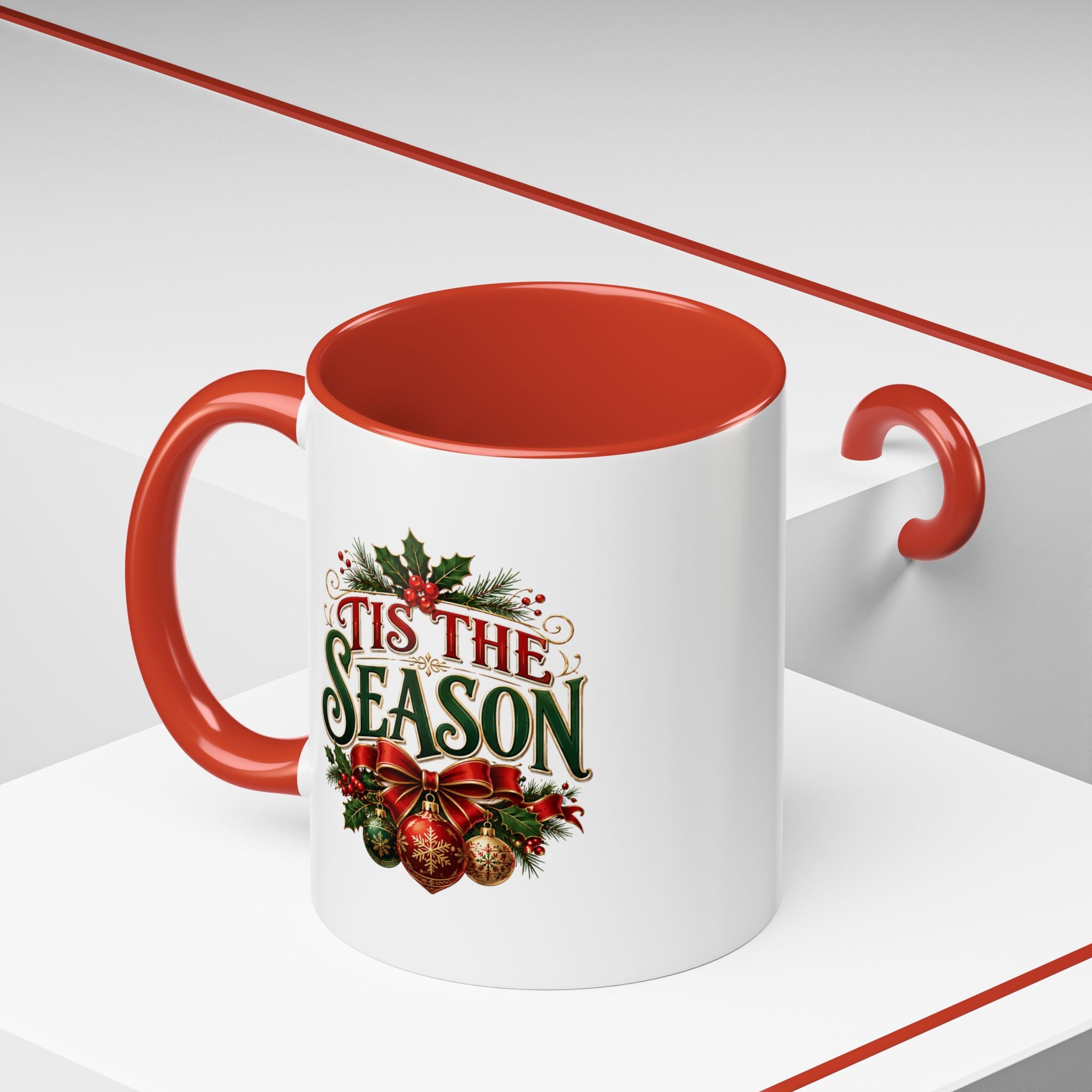 Tis The Season Accent Coffee Mug - Holiday Christmas Coffee Cup
